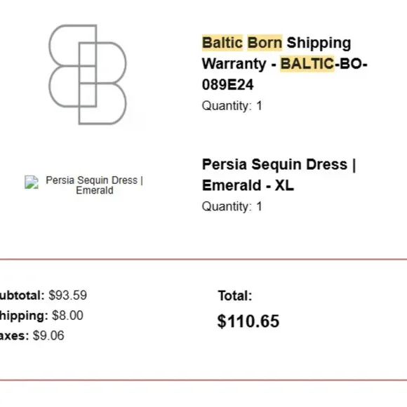 XL Baltic Born emerald green sequin mini wrap dress in Women's New without tags - Picture 10 of 10